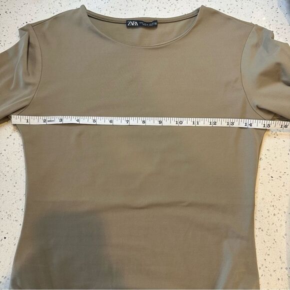 Zara Beige Long Sleeve Body Suit - Picture 5 of 6